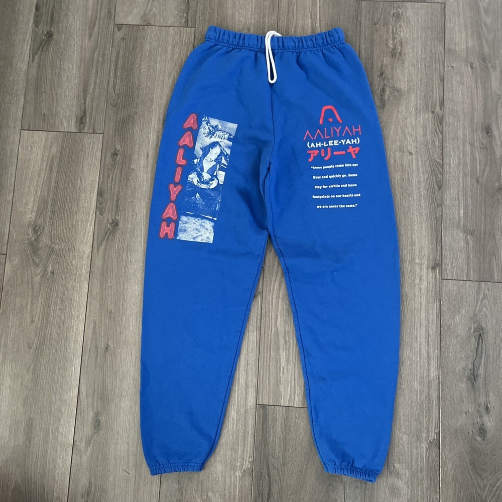 Aaliyah Mens S Jogger Sweatpants Blue Drawstring